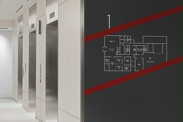 竹中中央大厦南馆办公楼标识导视设计4