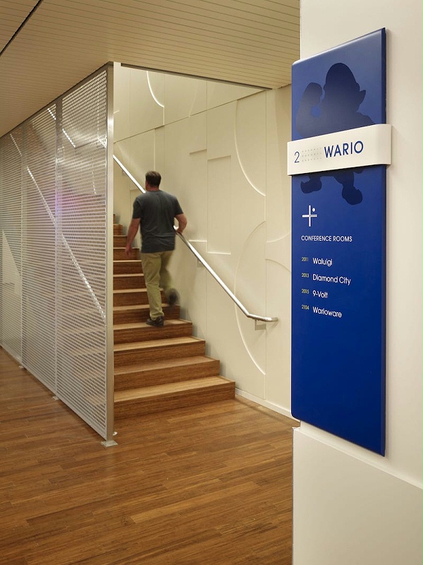 美国任天堂总部标识导视系统设计4