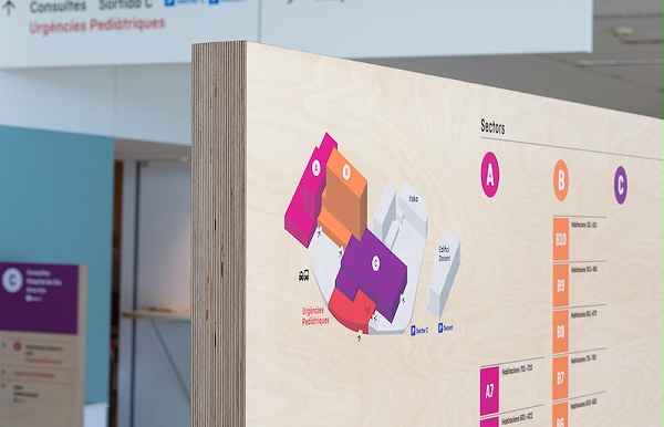 巴塞罗那儿童医院标识导视设计4