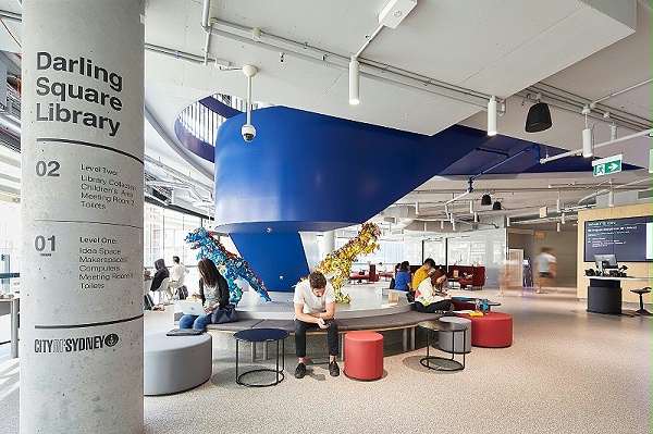 悉尼情人广场图书馆标识导视设计2