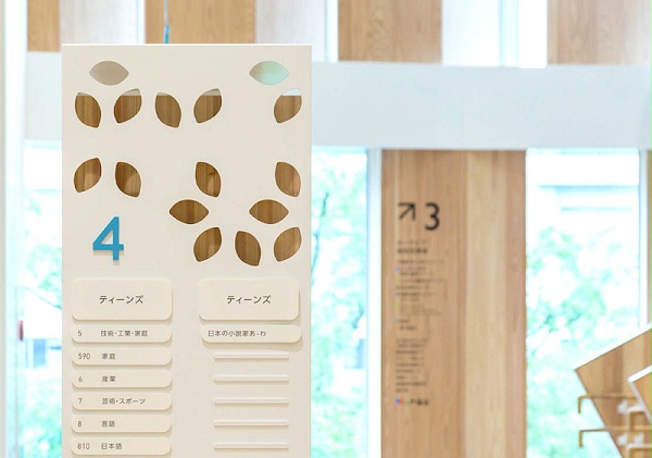 日本高知县图书馆标识导视设计4